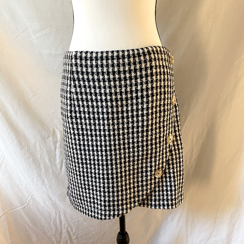 Anthropologie Maeve Houndstooth knit pencil skirt, size 8